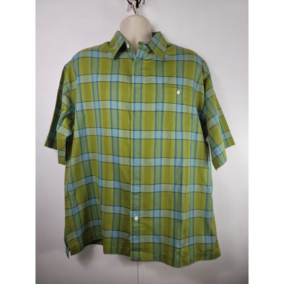 CXS21 Men's Untucked Button-Up Plaid Shirt - Size: Large‎ NWT Preppy classic - Picture 1 of 5